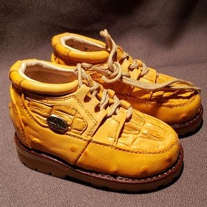 Little ~ Lace Up ~ Ostrich ~ Boots ~ New Unworn